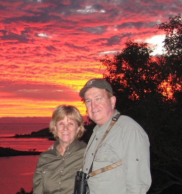 John Pouleson in the field at sunset